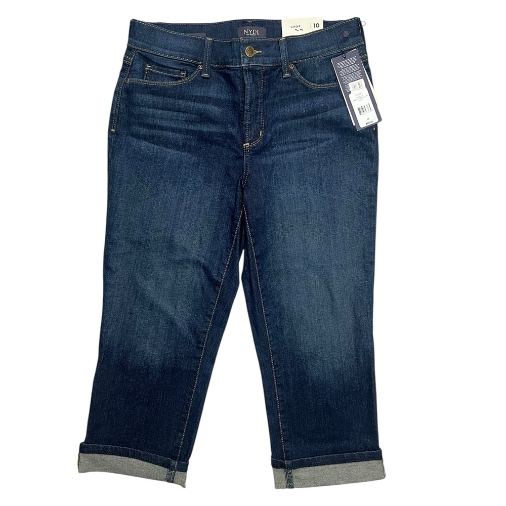 NYDJ NWT Marilyn Crop cuff bezel Jean size 10 - Picture 4 of 8